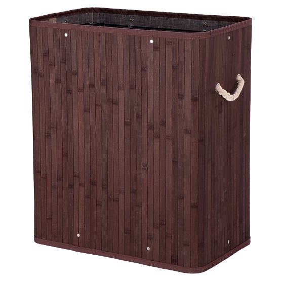 Bambusz szennyestartó fedéllel 100L wenge