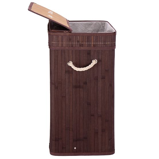 Bambusz szennyestartó fedéllel 100L wenge