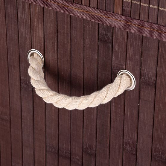 Bambusz szennyestartó fedéllel 100L wenge