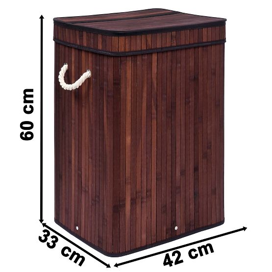 Bambusz szennyestartó fedéllel SOREN 80L wenge