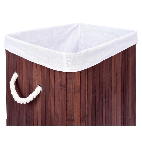 Bambusz szennyestartó fedéllel SOREN 80L wenge