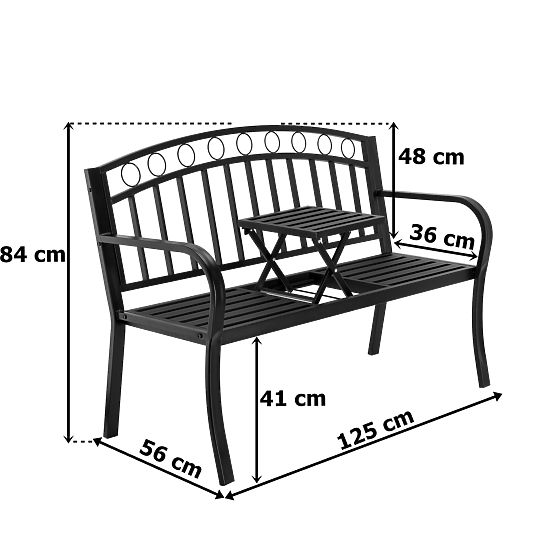 BANCO fém kerti pad