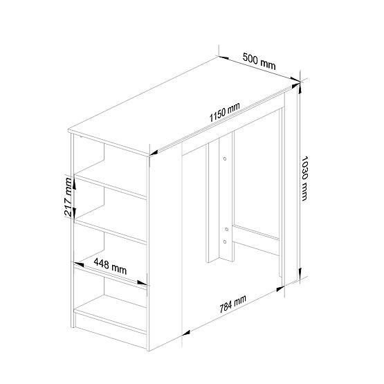 Bárasztal bárszékhez 115 cm Fehér