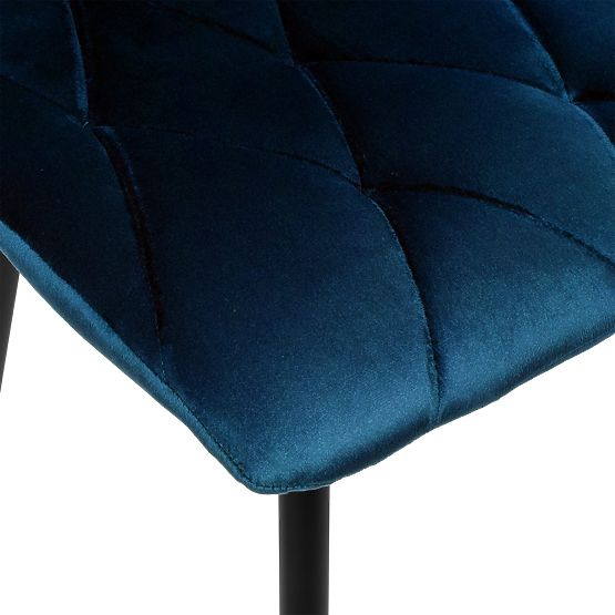 Bársony kárpitozott Madison szék kék Velvet