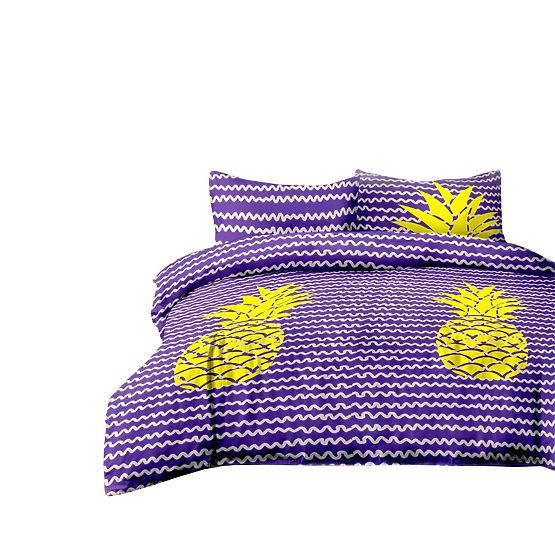 BASIC ágyneműhuzat - AMELIAHOME lila szín nyomtatott minta modern stílus 155x220*2+80x80