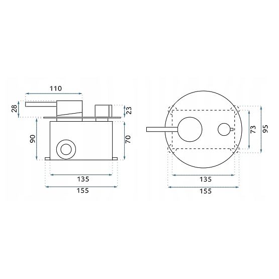 Beépíthető zuhanykészlet Rea Lungo Grip Titan + BOX