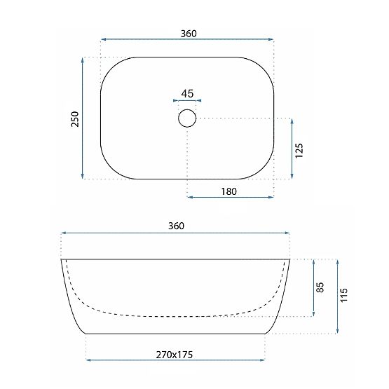 BELINDA MINI TRAVERTINE MATT MOSDÓPULT