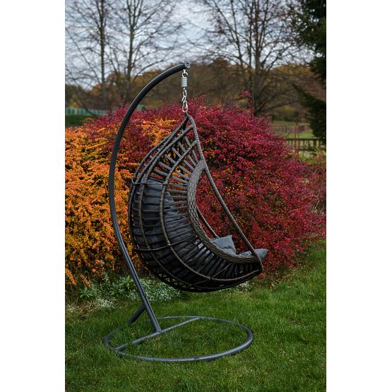 BELLISSIMO függőszék (Szék + keret) szürke technoratánból, ingyenes huzattal