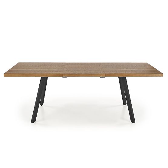BERLIN kihúzható asztal 140-180 cm, asztallap - dió, keret - fekete (2p=1db)