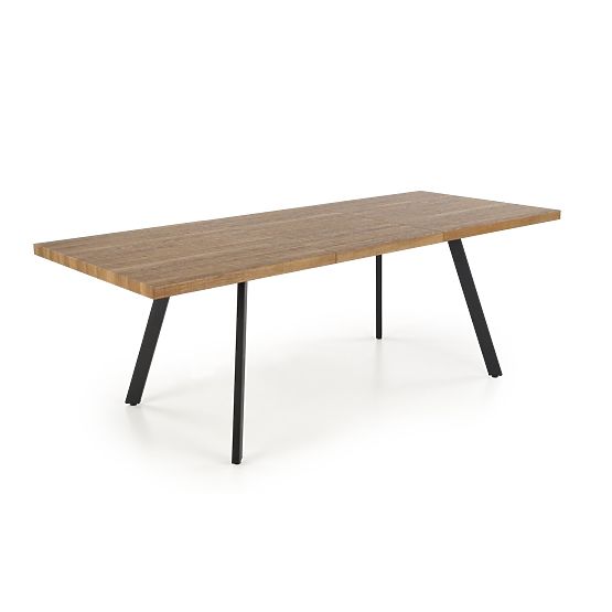 BERLIN kihúzható asztal 140-180 cm, asztallap - dió, keret - fekete (2p=1db)