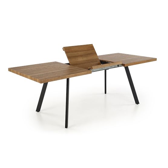 BERLIN kihúzható asztal 140-180 cm, asztallap - dió, keret - fekete (2p=1db)