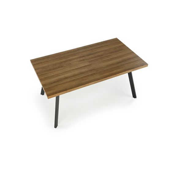 BERLIN kihúzható asztal 140-180 cm, asztallap - dió, keret - fekete (2p=1db)