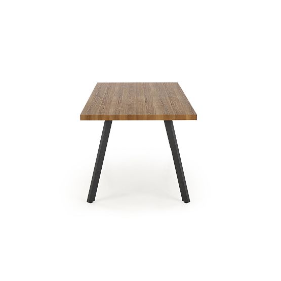 BERLIN kihúzható asztal 140-180 cm, asztallap - dió, keret - fekete (2p=1db)