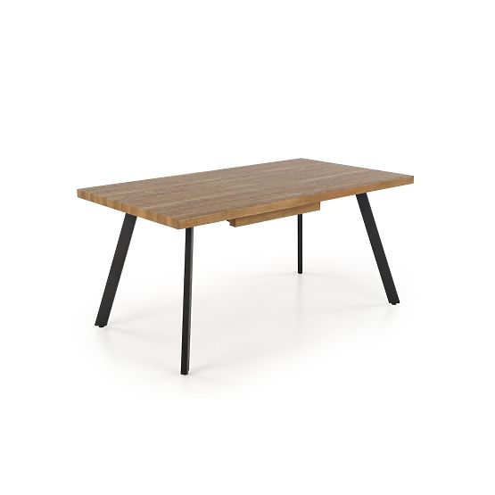 BERLIN kihúzható asztal 140-180 cm, asztallap - dió, keret - fekete (2p=1db)