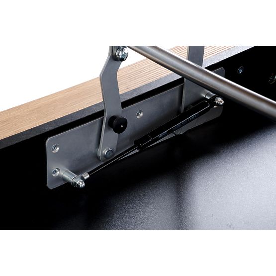 BETTY dohányzóasztal emelhető asztallappal, artisan tölgy / fekete (2p=1ks)