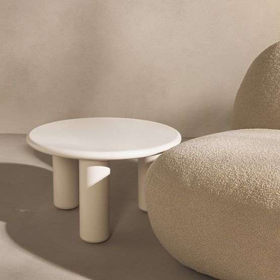 Blair dohányzóasztal 60 cm, krém, matt