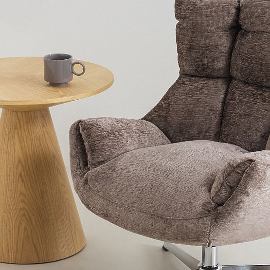 Bolzano forgószék, barnásszürke/krómozott lábak