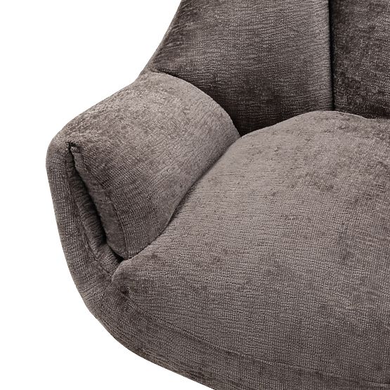 Bolzano forgószék, barnásszürke/krómozott lábak