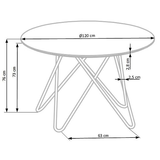 BONELLO asztal, lap - szürke márvány, lábak - arany (2p=1ks)