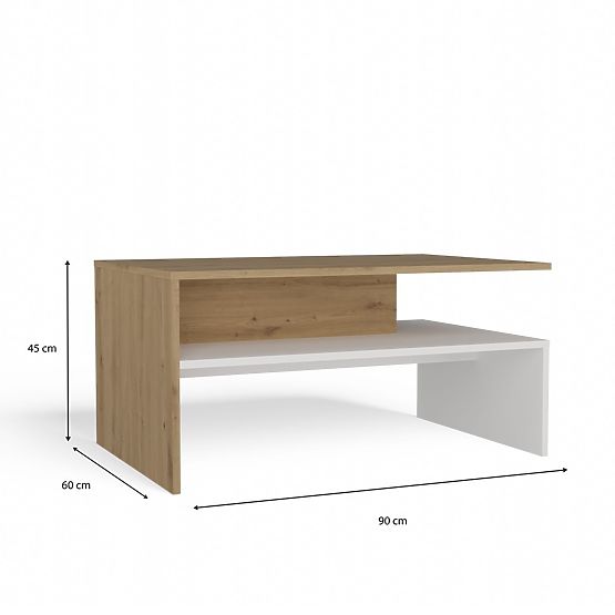 Boston dohányzóasztal BOSTON ARTISAN FEHÉR