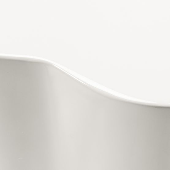 Bow oldalsó asztal 49 cm, szürke-bézs, fényes, lekerekített formák