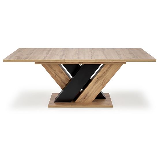 BRANDON kinyitható asztal 160-200/90 cm wotan tölgy/fekete