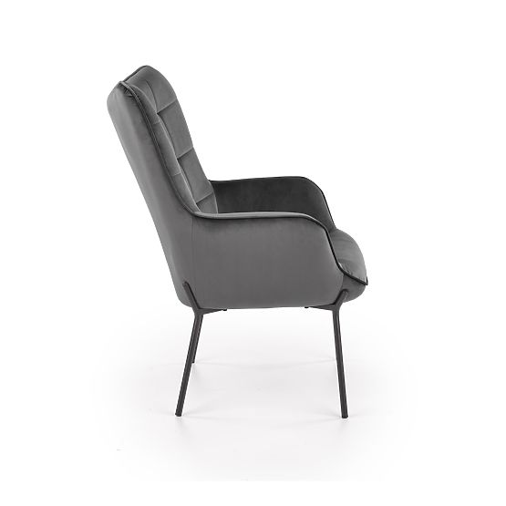 CASTEL relaxációs fotel fekete / világosszürke