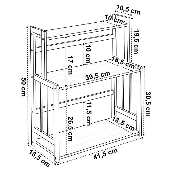 CEZAR Wood Brown fűszertartó polc