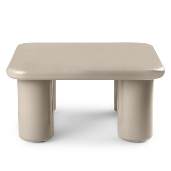 Cherry dohányzóasztal 70 cm, sötét bézs, fényes