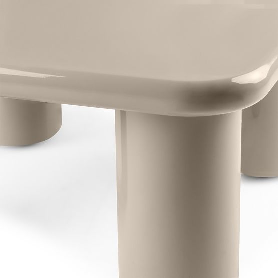 Cherry dohányzóasztal 70 cm, sötét bézs, fényes