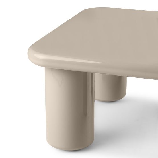 Cherry dohányzóasztal 70 cm, sötét bézs, fényes