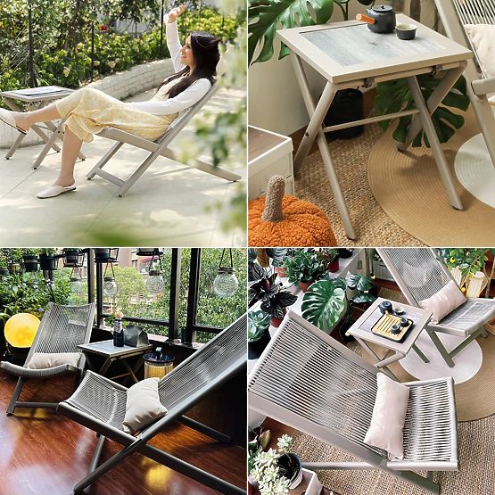 CHILL SAND terasz bútor szett napozóágyak és asztal