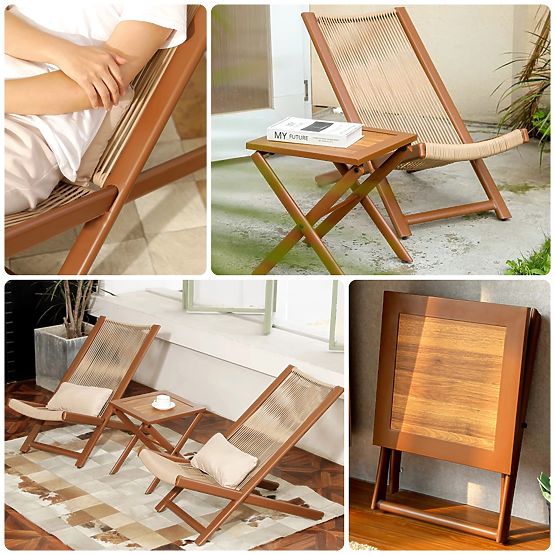 CHILL TOFFI terasz bútor szett nyugágyak és asztal