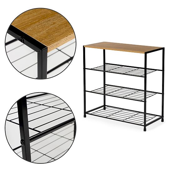 Cipősszekrény állvány polc loft 3 szint