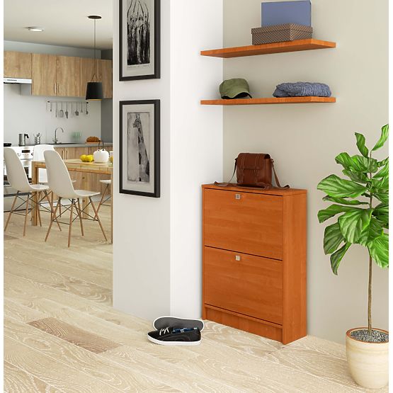 Cipőtartó 2 lenyíló ajtóval 60 cm - éger