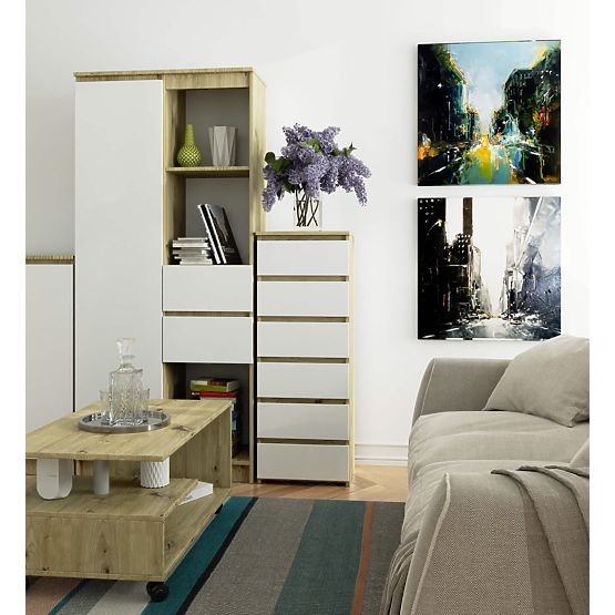 CL6 PK KOMÓD ARTISAN TÖLGY / FEHÉR