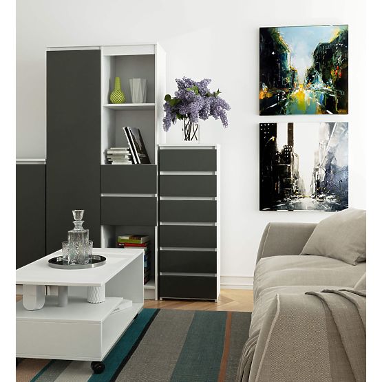 CL6 PK KOMÓD FEHÉR / SZÜRKE