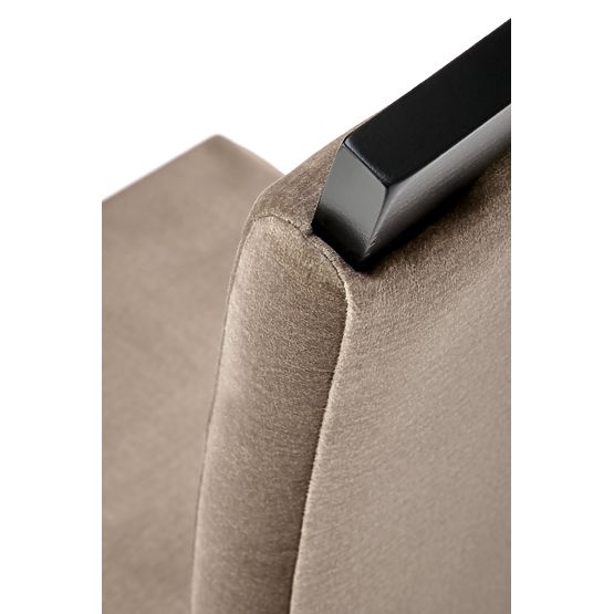 CLARION 2 szék fekete / kárpit: MONOLITH 09 (sötétbarna) (1p=2db)