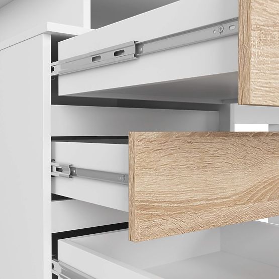 CLP ÍRÓASZTAL 135cm PK FEHÉR / SONOMA