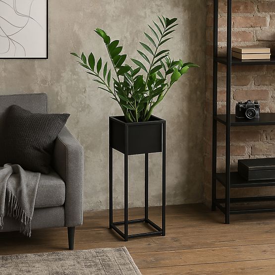 Concove 60 cm fekete loft virágcserép