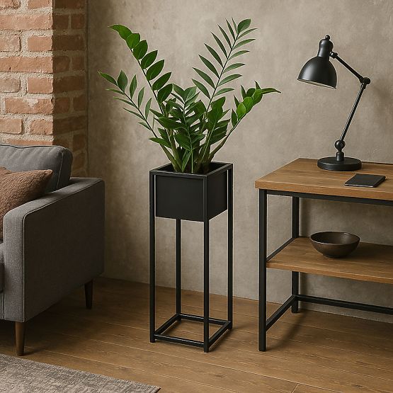 Concove 60 cm fekete loft virágcserép