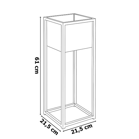 Concove 60 cm fekete loft virágcserép