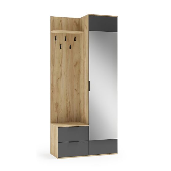 CORAL előszoba arany tölgy / antracit (3p=1ks)