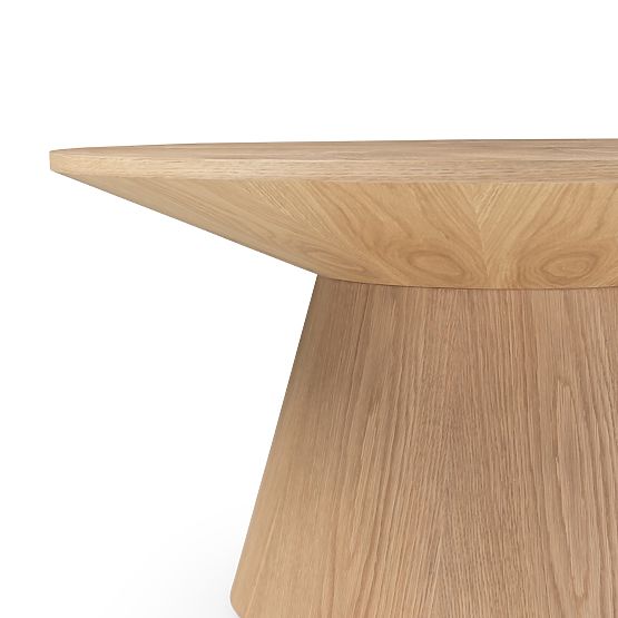 Dalarna dohányzóasztal, 90 cm, kerek, természetes tölgy furnér