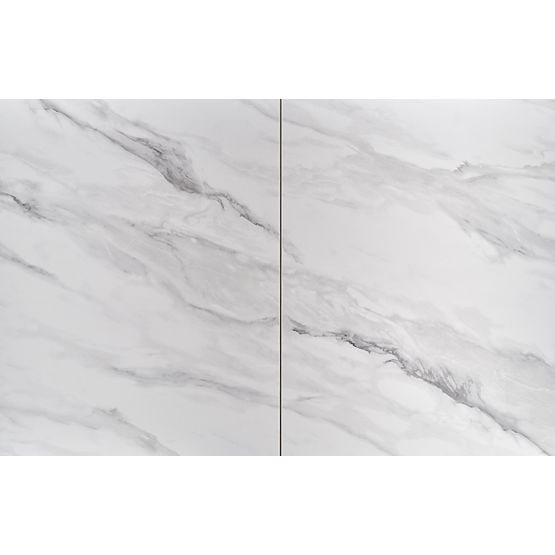 DANCAN kihúzható asztal, fehér márvány / szürke / világosszürke / fekete (3p=1db)