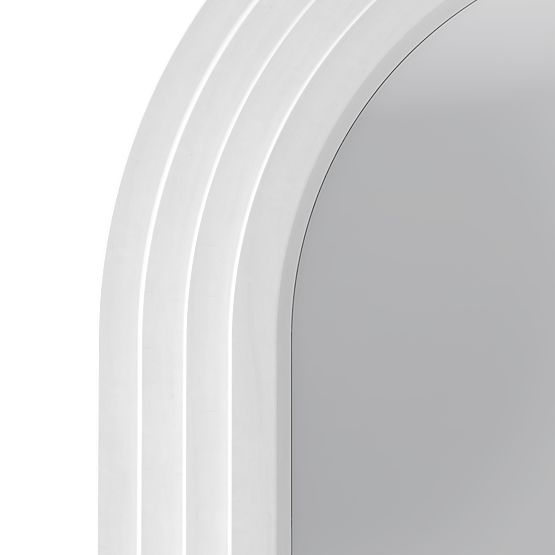 Dekoratív függő tükör Giovanni 170x80 cm, fehér, lekerekített