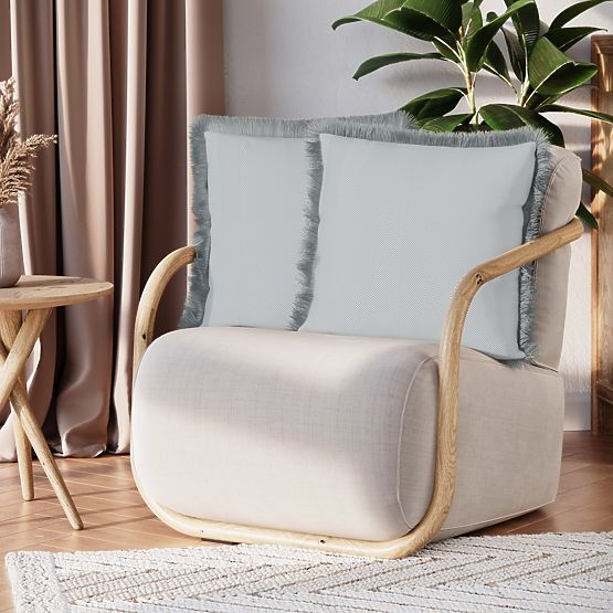 Dekoratív párnahuzat CLEAR szürke boho velvet mintával 45x45 ameliahome