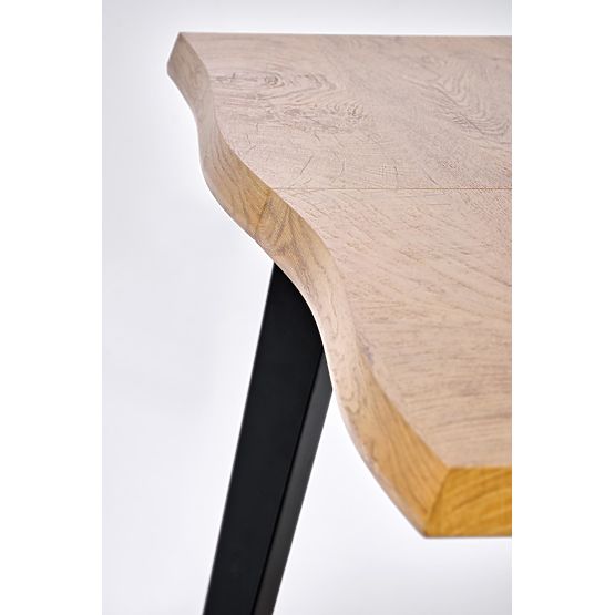 DICKSON 2 kihúzható asztal 150-210/90 cm, asztallap - természetes, lábak - fekete (2p=1db)
