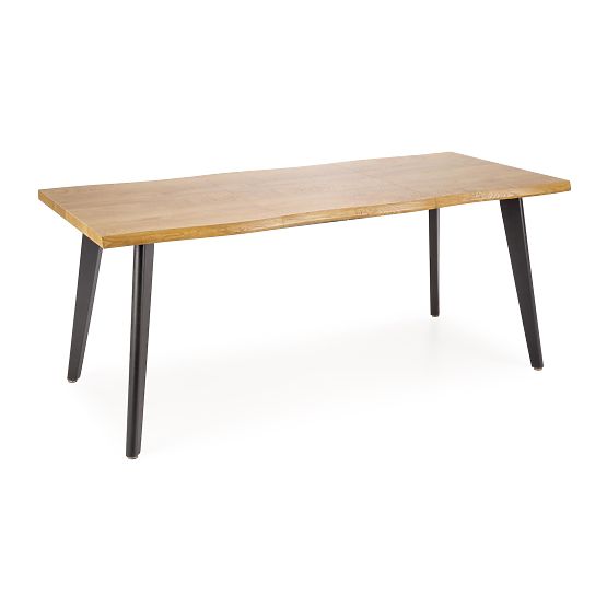 DICKSON 2 kihúzható asztal 150-210/90 cm, asztallap - természetes, lábak - fekete (2p=1db)