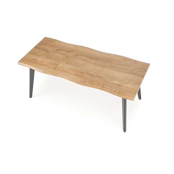 DICKSON 2 kihúzható asztal 150-210/90 cm, asztallap - természetes, lábak - fekete (2p=1db)